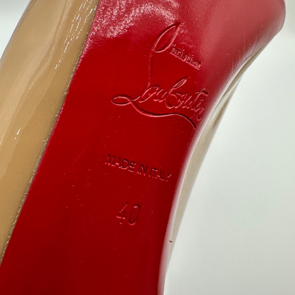 Christian Louboutin Simple 100 nude patent pumps size 40 - Picture 7 of 9